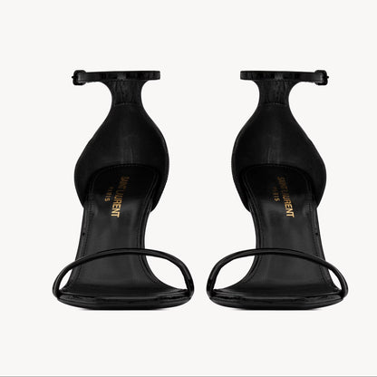 YSL OPYUM Sandals in patent leather